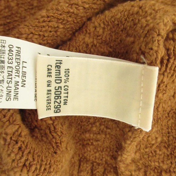 LL Bean Sweater M Medium Mustard Brown Pullover Long Sleeve - Picture 5 of 7
